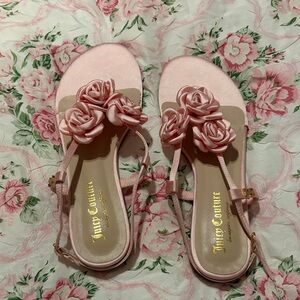 Juicy Couture Blush Rose Sandals NEVER WORN!!!